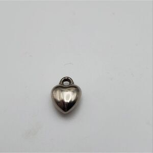 Silver heart mini charm necklace pendant